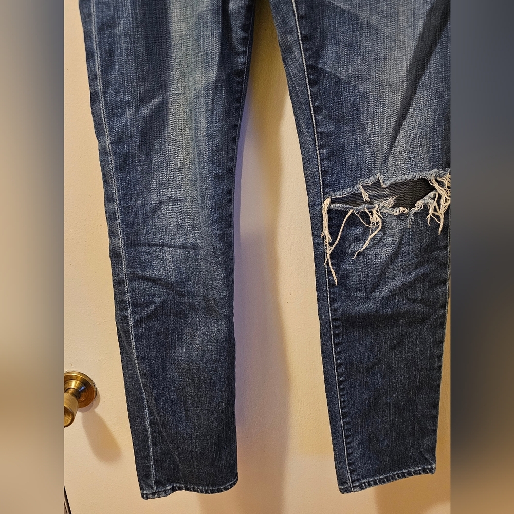 AG Adriano Goldschmied Jeans The Stilt Cigarette Distressed Women’s Size 29R - Picture 3 of 14